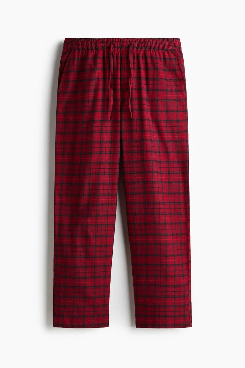 H&M  Relaxed Fit Flannel sweatpants for Men | Best Price UAE